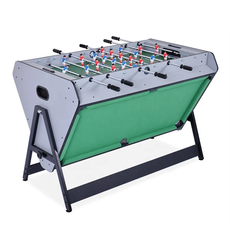 Indoor Amusement 4Ft Flip Top Multi Game Table 3 in 1 Billiards/Ice Hockey/Baby Foot Soccer Game Tables