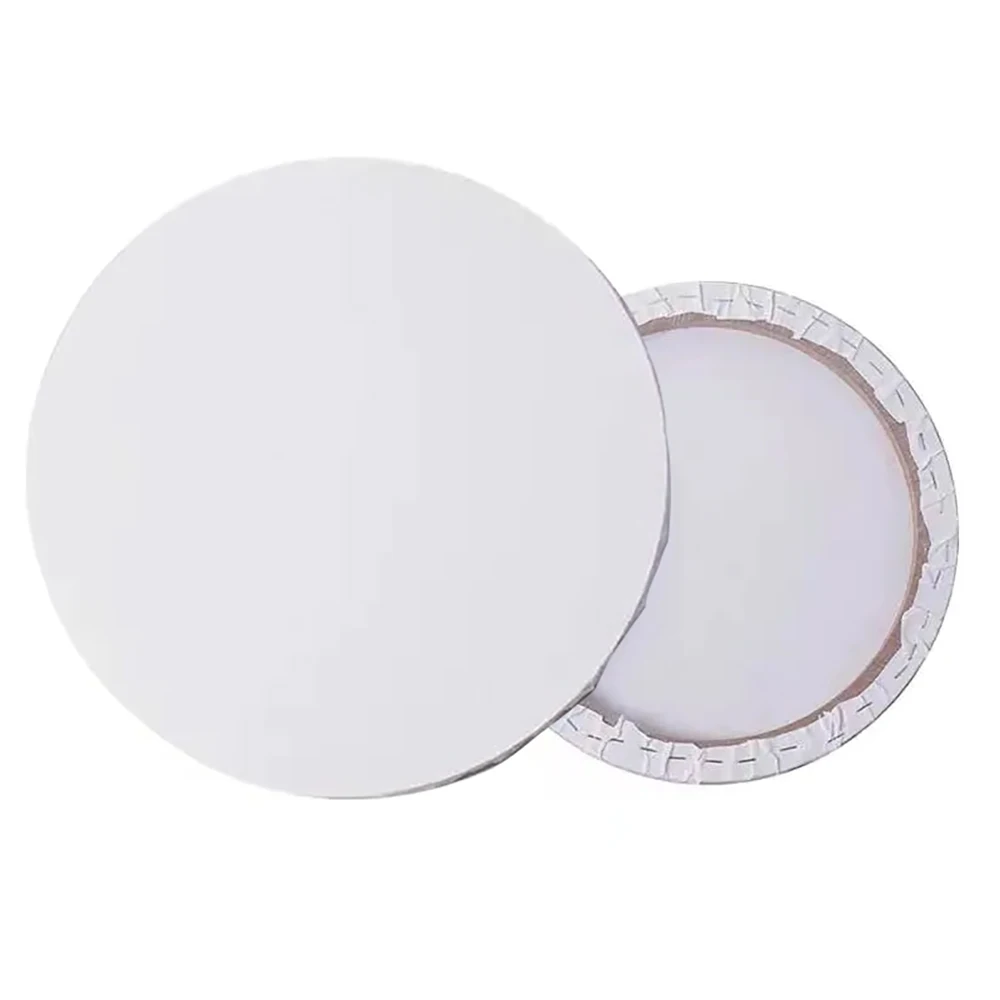 Wholesale round shape blank artist stretched art painting frame canvas