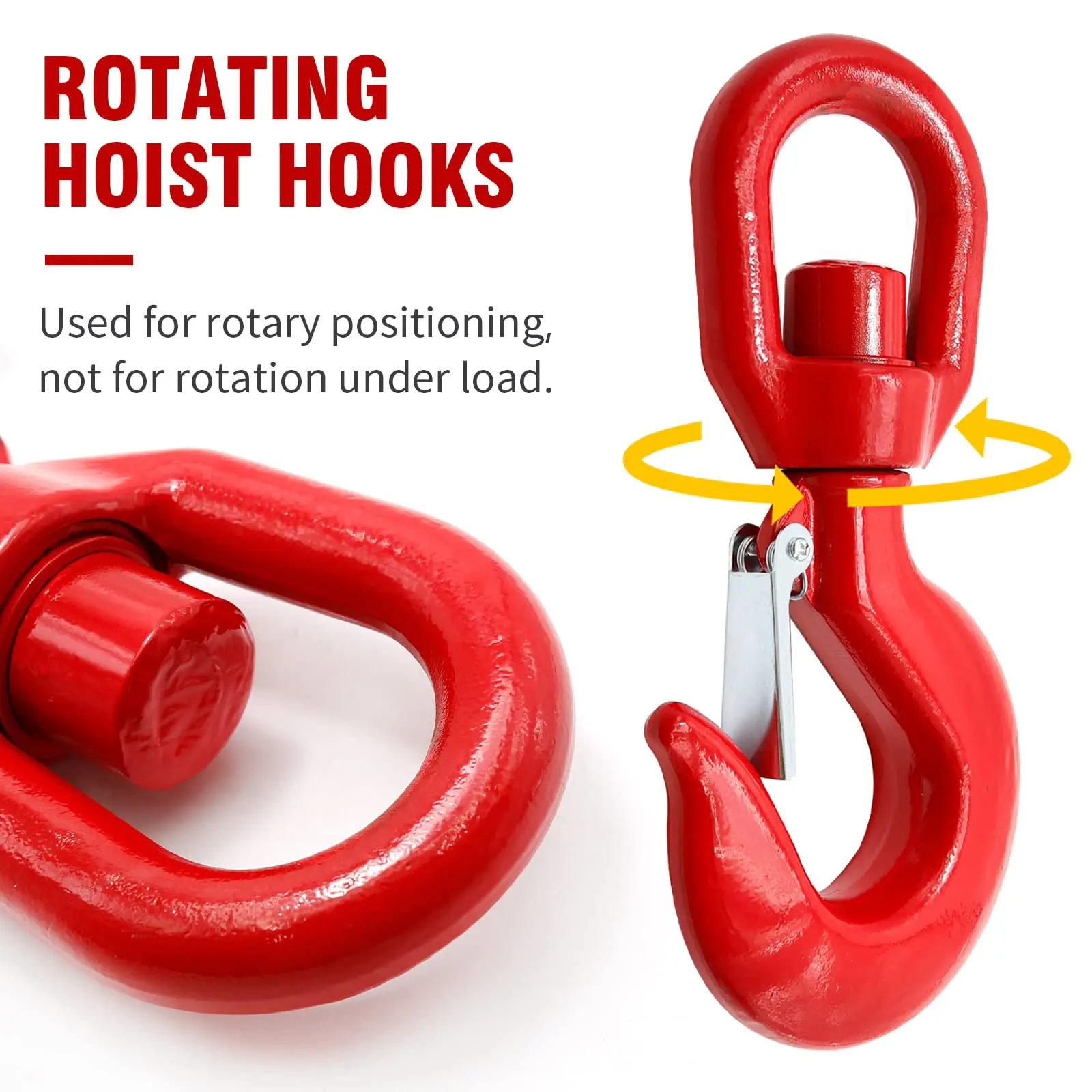 China Factory 304 Stainless Steel Crane Slip Swivel Eye Hoist Hook G70 G43 Alloy Steel 322A 322C with Safety Latch