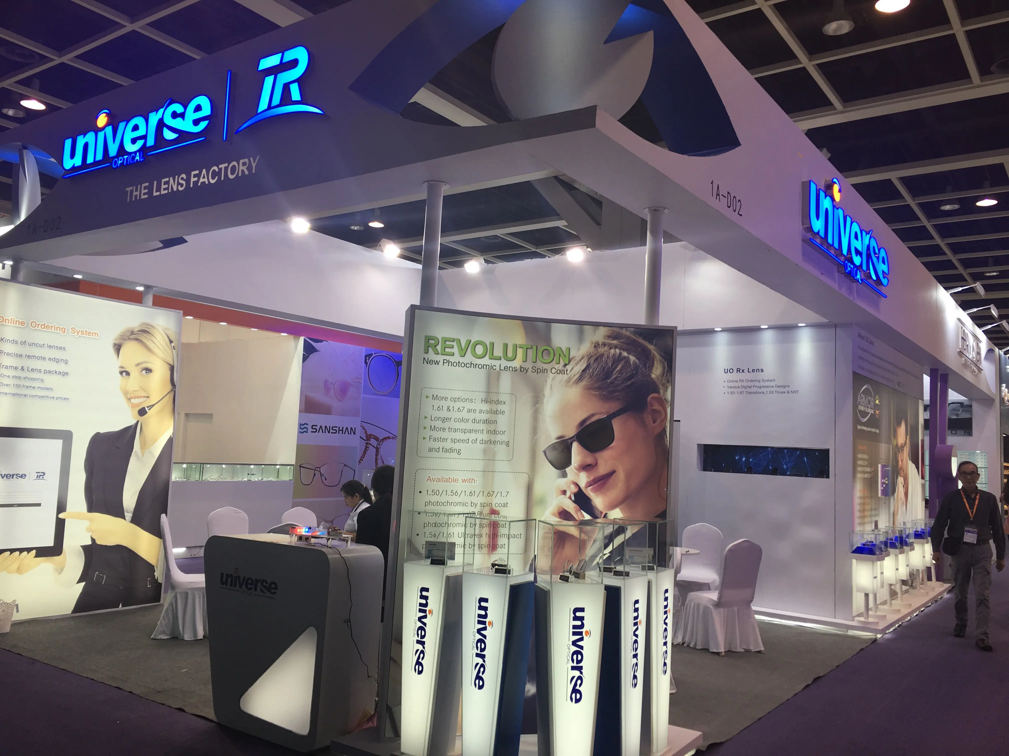 High Index 1.60 MR-8 Aspheric Superhydrophic HMC EMI Optical Resin Lens for Sale