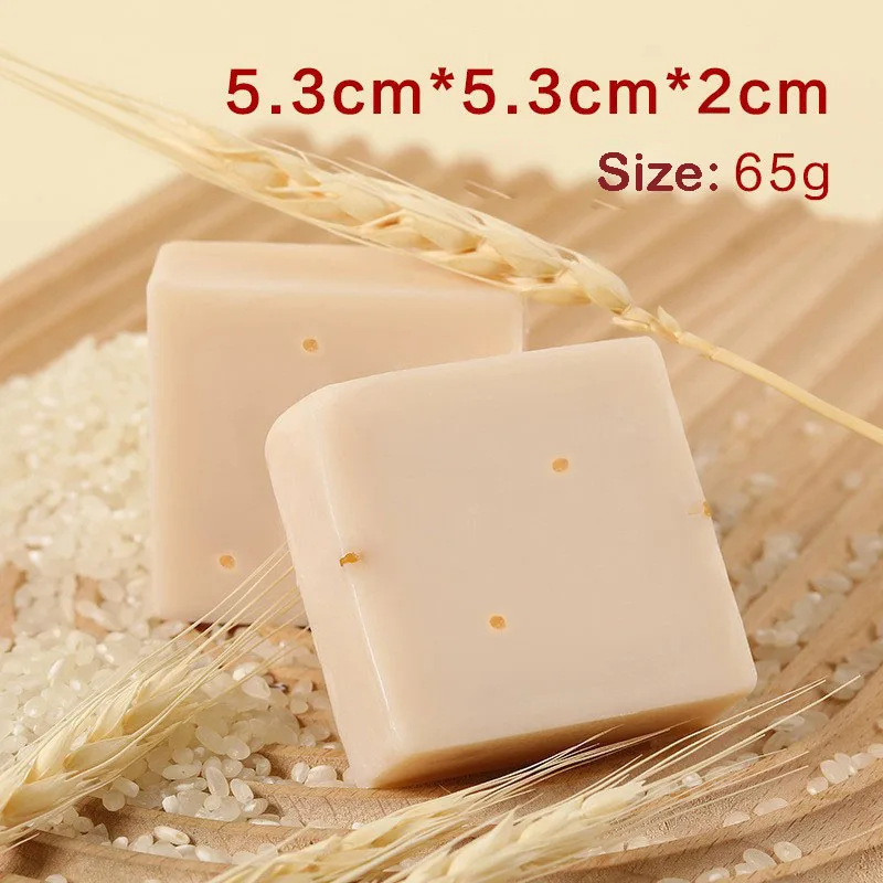 Wholesale rice soap 65g handmade soap as a souvenir face wash bath oil control cleansing fragrance soap