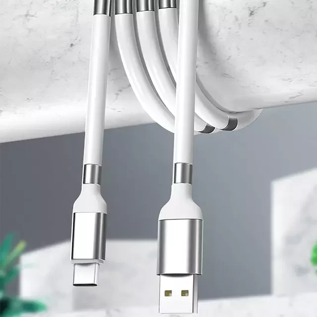 Hot-selling magic rope magnetic data cable 3A flash charging 1m data cable suitable for different interface devices