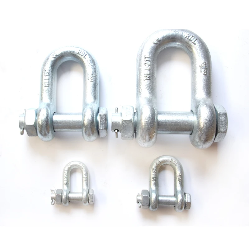 Alloy steel european type large 5t dee anchor shackle with sunken hole