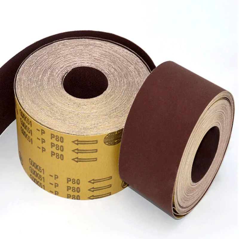 Hot sale  100mm*50M Cheap aluminum oxide abrasive cloth roll
