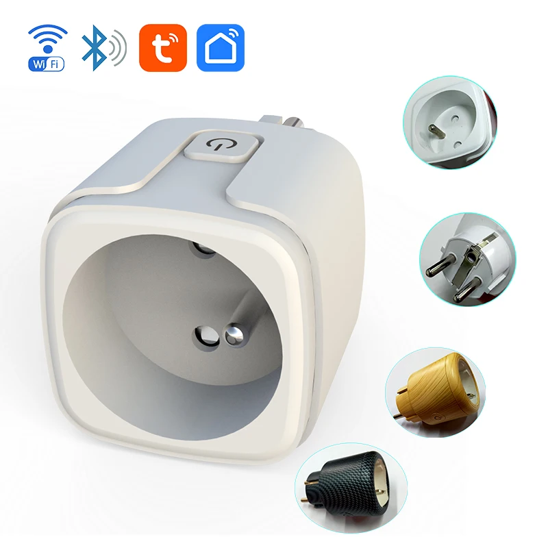 BSD3F Tooya France tuya wifi mesh no energy monitor 20a 16a can custom base on esp series modules firmware reset smart plug