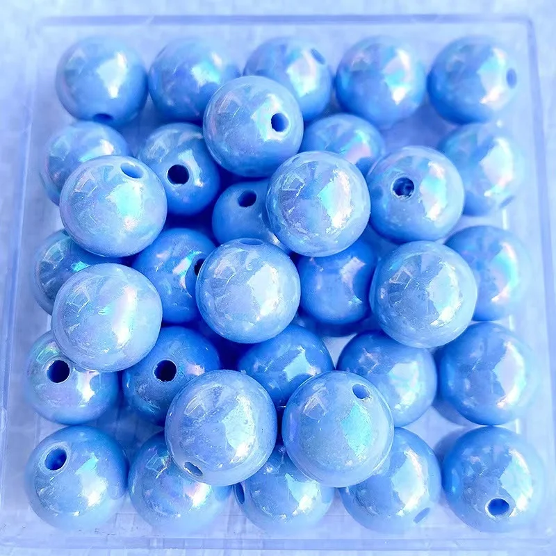 Wholesale Macaron AB Color Acrylic Round Loose DIY Beads for Bags Jewelry Making