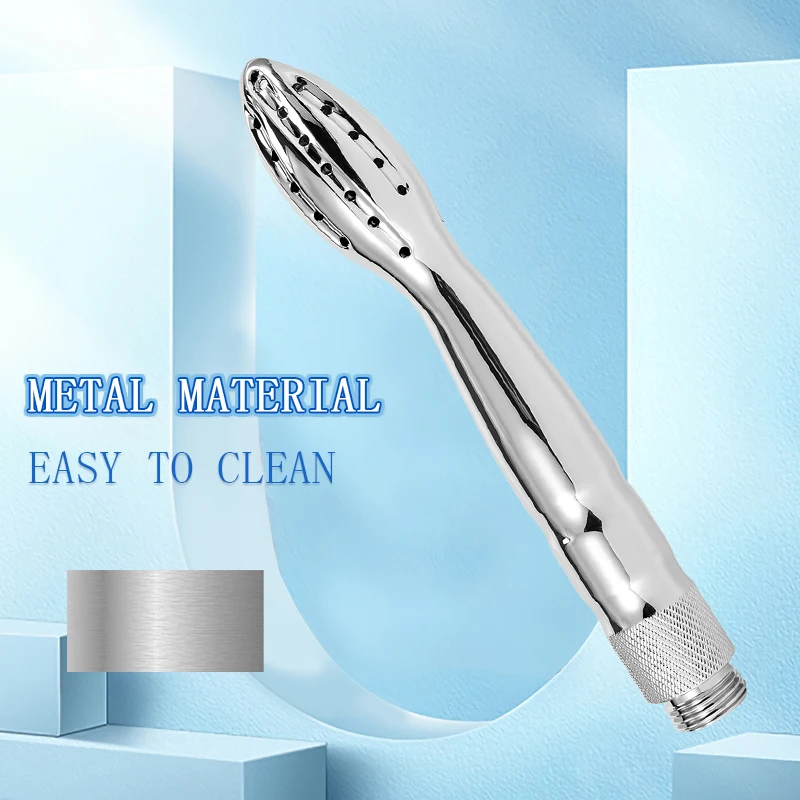 Alloy Anal Douche Vaginal Sex Toys for Women and Men Porous Water Spray Anal Shower with Metal Butt Plug Juguetes Sexuales