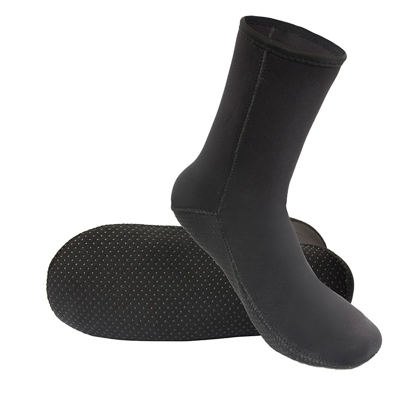 High-end 3mm neoprene warm diving socks universal snorkeling cold-proof anti-skid long tube beach socks