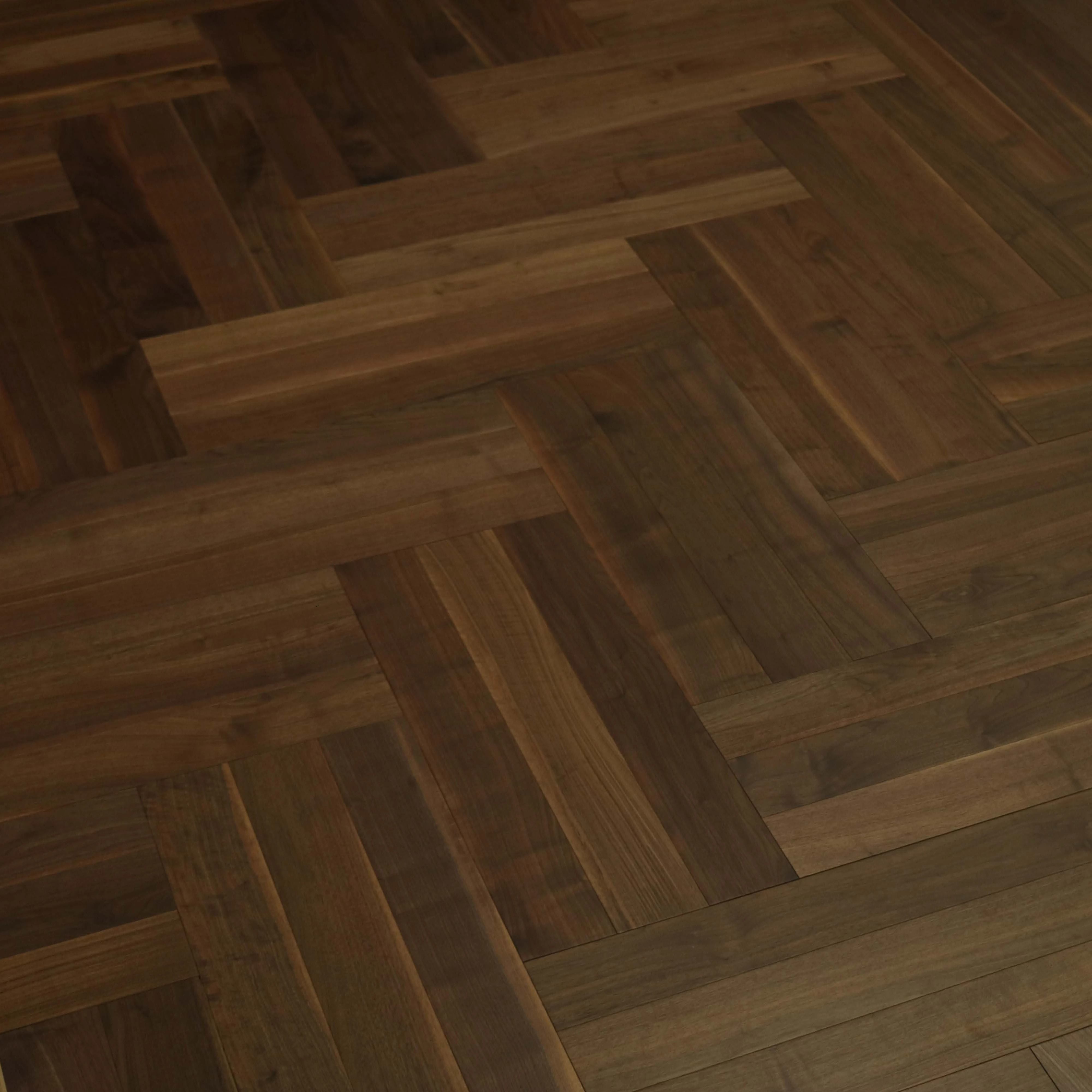 Jaenmaken New 3 Layers American Walnut Hardwood Herringbone Top Grade Flooring