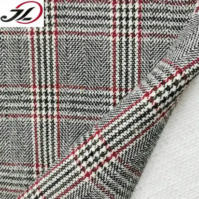 New fashion tartan wool fabric woolen fabric for jacket suiting fabric