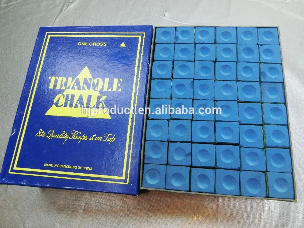 144pcs/box blue chalk, high quality Cheap billiard table chalk