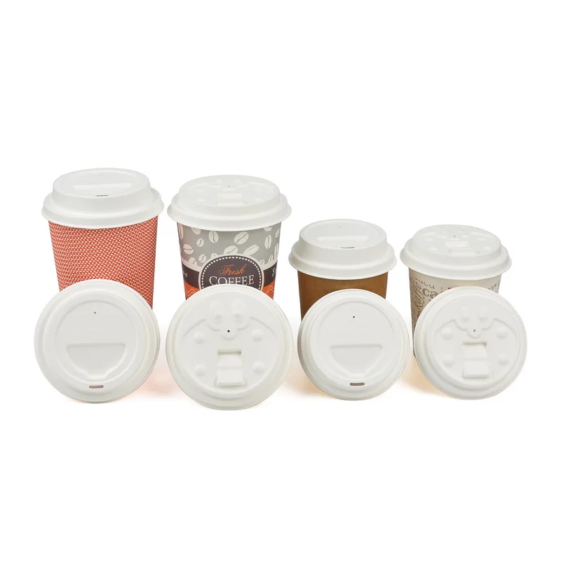Eco friendly biodegradable compostable disposable 360ml 480ml 8 12 16oz sugarcane bagasse pulp plant water coffee paper cup lid