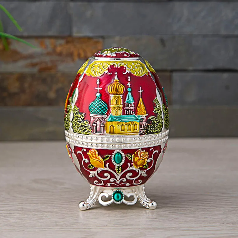 Home Decoration Metal Crafts Architecture Toothpick Holder European Press Auto Toothpick Box