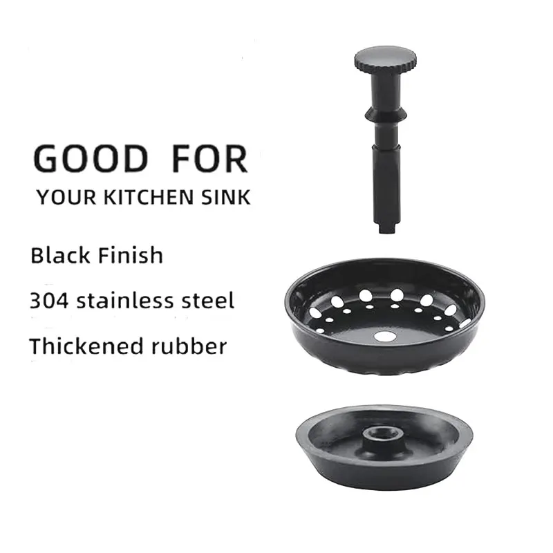 3.15 Black Kitchen Basket 110mm sink waste strainer basket  sink waste flange painting with a sink strainer