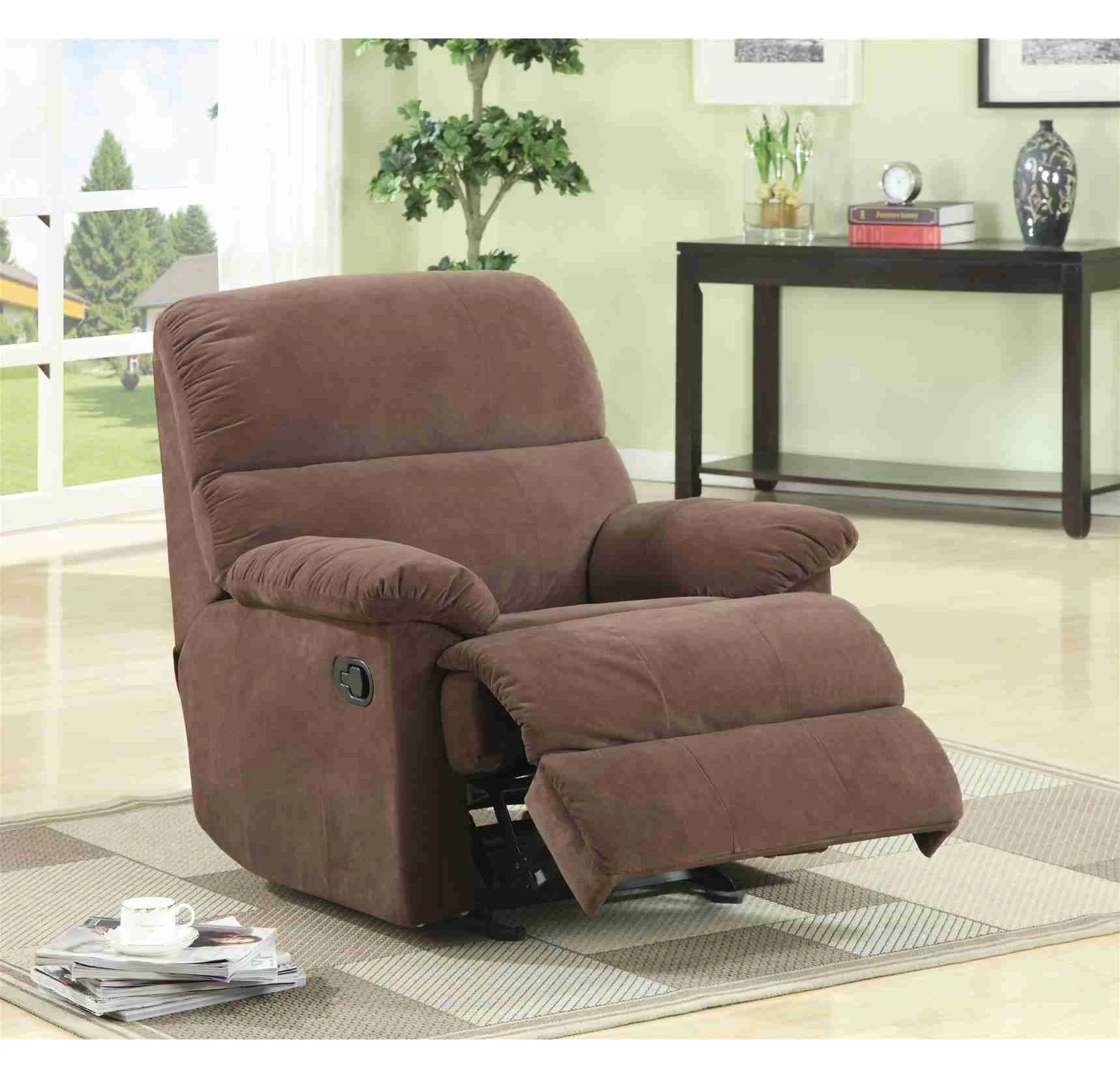 Lazy boy modern simple and comfortable cloth manual swing cheap nap single living room single recliner chair