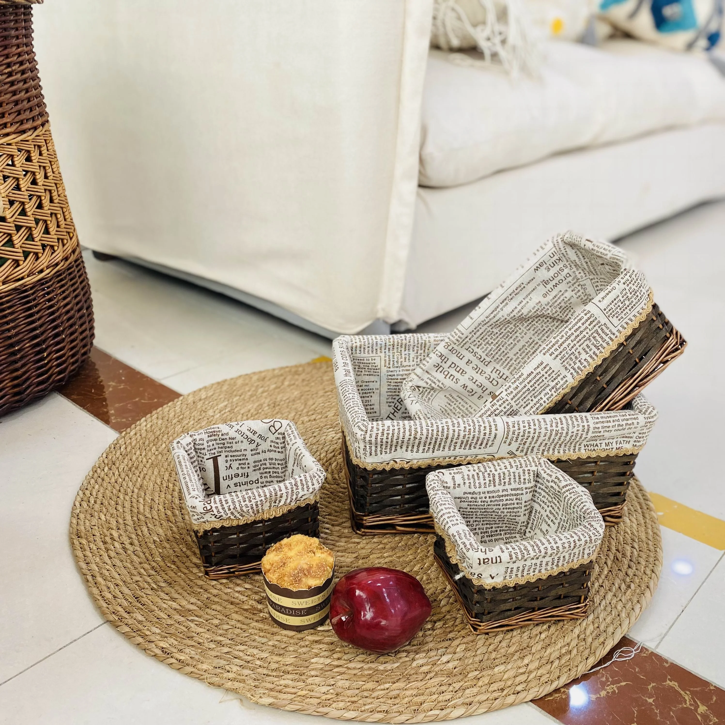 High Qualities  Empty Gift Garden Baskets wicker storage basket