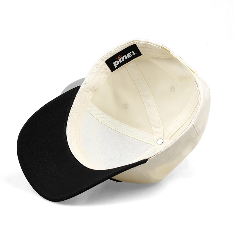 High Quality A Frame Cap  Hat Custom A Frame Mix Cap Purple And Creamsss Two Tone Baseball Cap 5 Panel