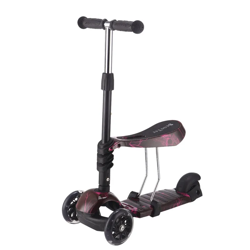 Best selling Mini Kid Scooter Two 120*20mm PU Big Wheel with led Kid Scooter