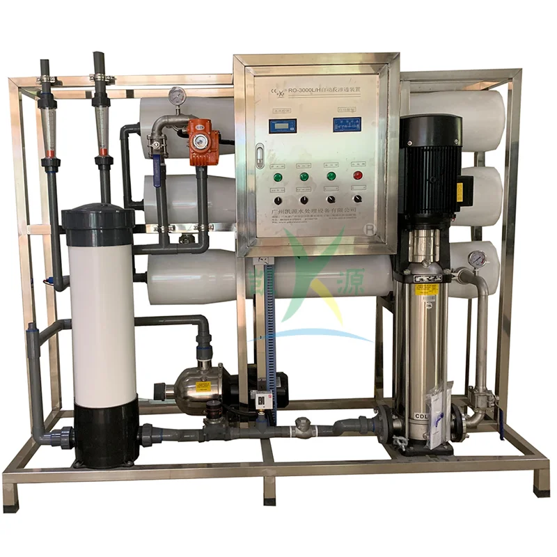 Brackish Salty Water 3000LPH RO Water Treatment Plant Filter Reverse Osmosis System Desalination Machine CE Approval