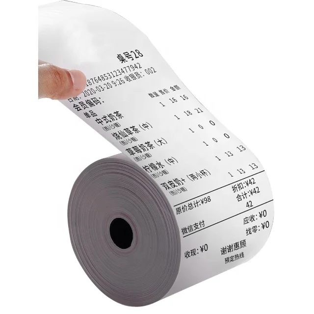 Factory OEM Free Samples 80X80 80X83 57X40 ATM POS Bpafree Thermal Paper Receipt Check Cash  Till Rolls