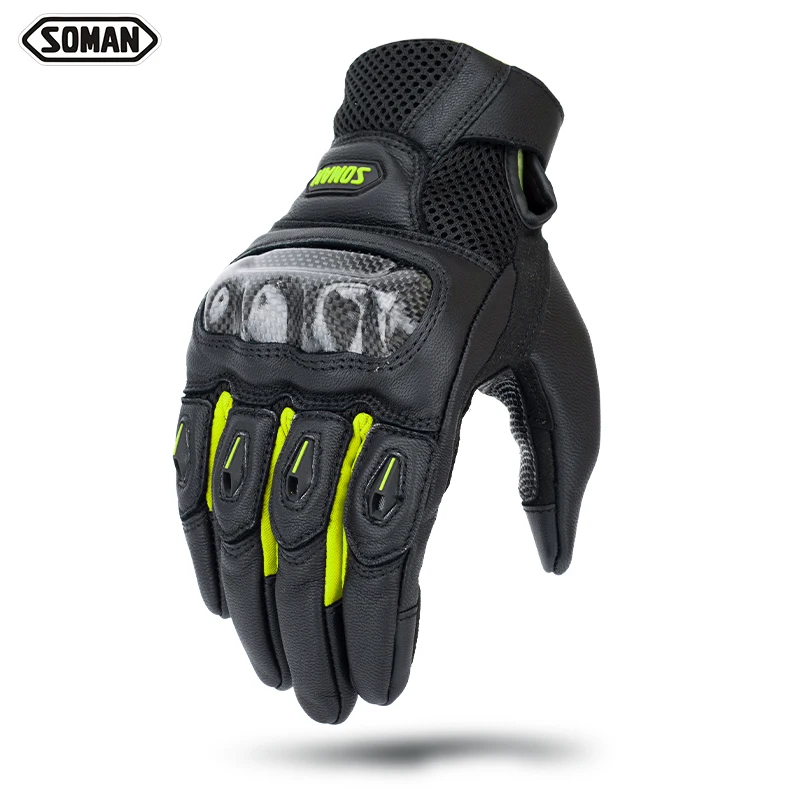 RTS Touch Screen Carbon Fiber suede Leather Moto Riding Glove Men women Motorbike Protective Gear Motocross Gants Luvas MG21