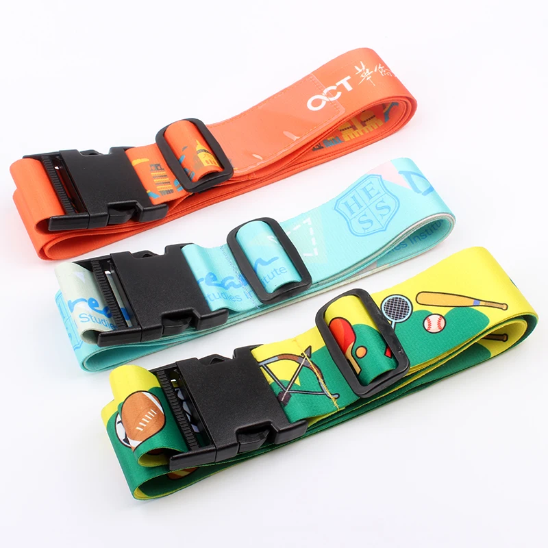 Private label Stylish Luggage Strap Polyester Sublimation Travel Belt Webbing Top Quality