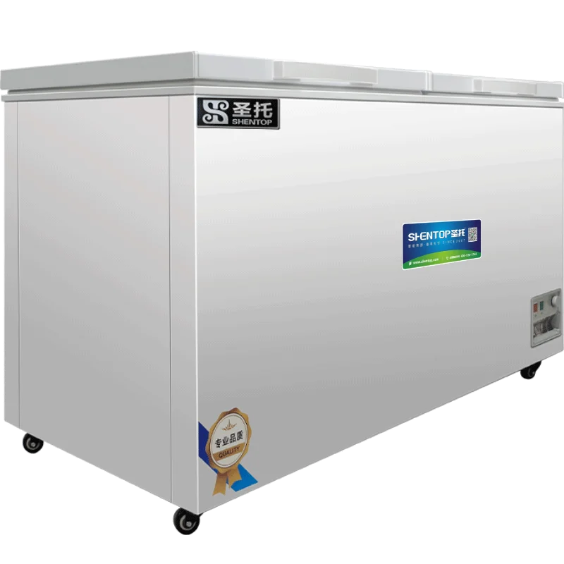 Used commercial glass door island freezer