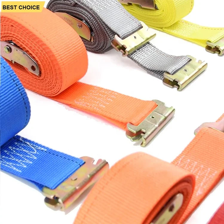 High Quality Polyester 1-4 Inch Ratchet Tie Down Straps Tie Down Belts For Cargo Control