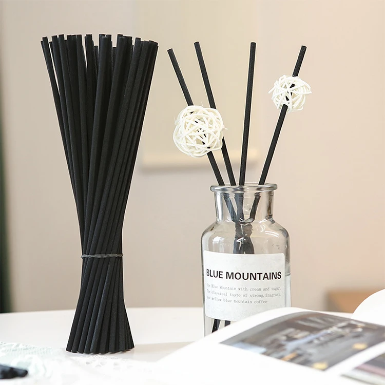Newell Wholesale Aroma air Freshener Eco Friendly 40cm Reed Diffuser Flexible Black Thick Rattan Stick for Reed Diffuser