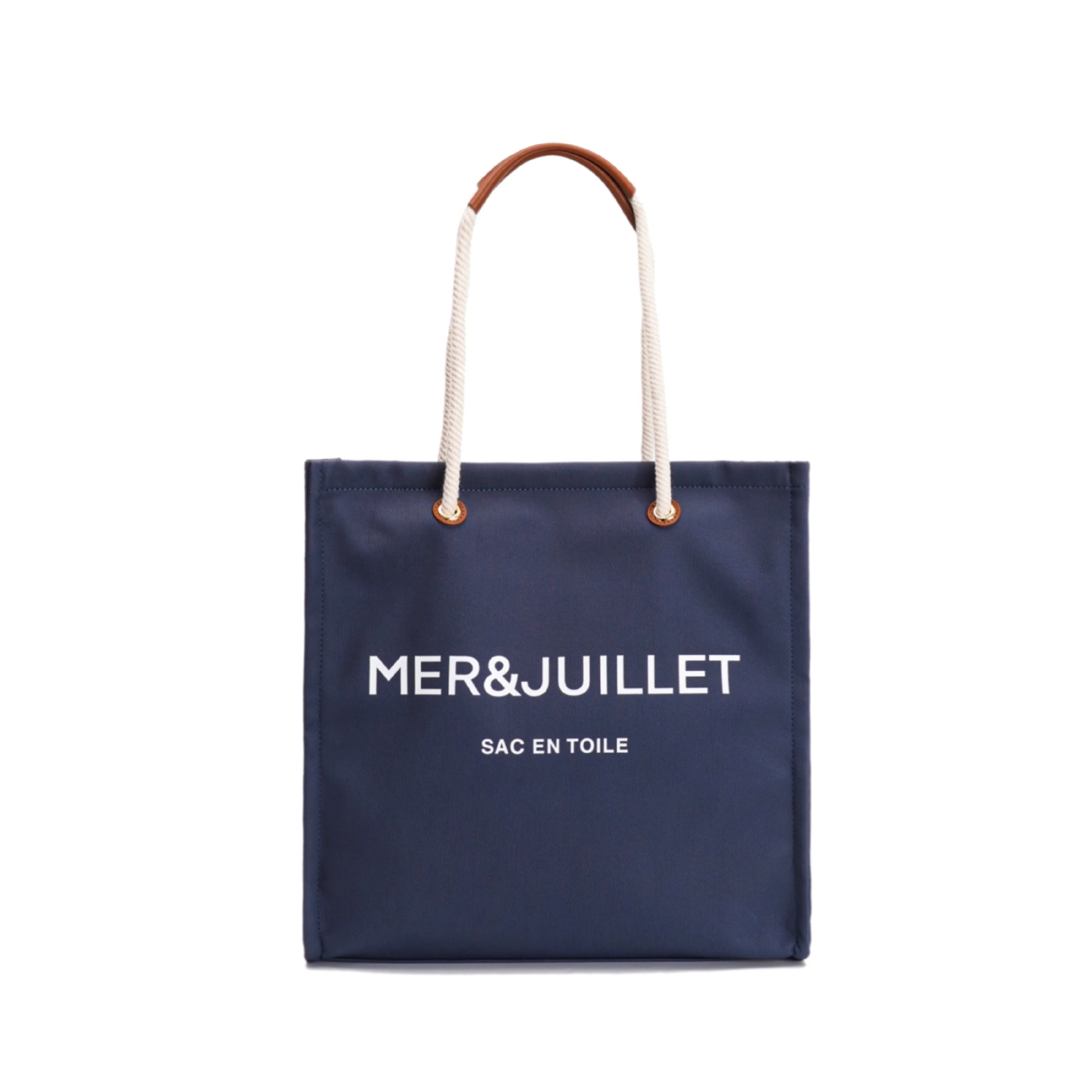 Portable Cotton rope storage bag canvas tote shopping bag with cotton rope