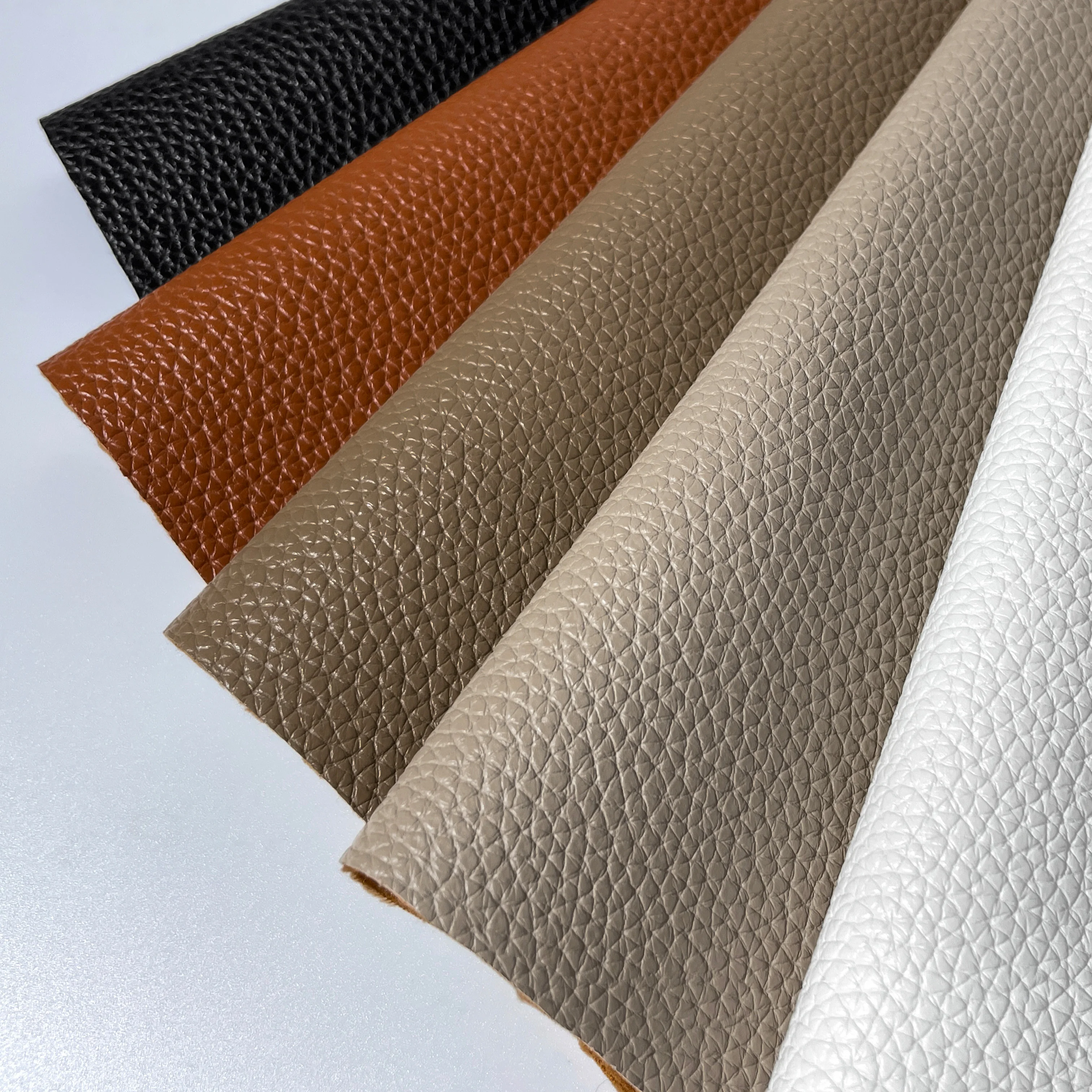0.9mm Lychee Pattern PU Synthetic Leather Material For Bag