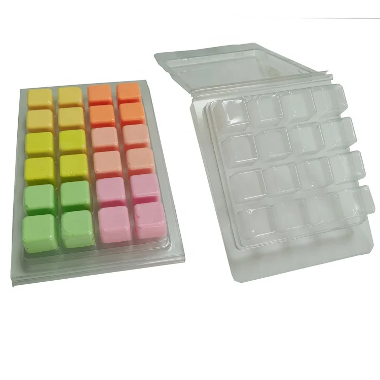 
Clear Disposable Plastic Wax Melts Container Clamshell Packaging Manufacturer 