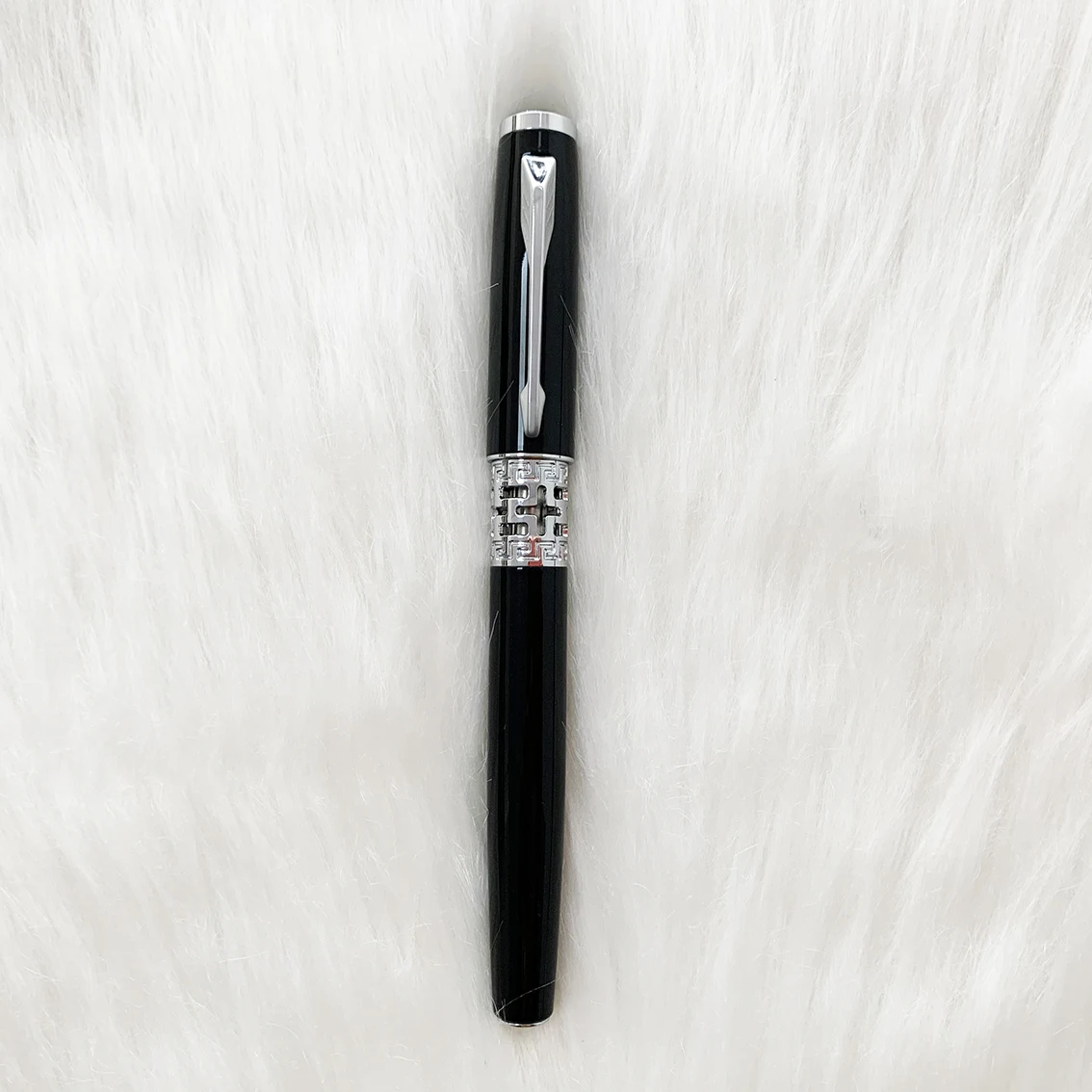 Wholesale Luxury Business Promotion carving metal roller pen with custom logo office Supplies metal  roller pen set with box