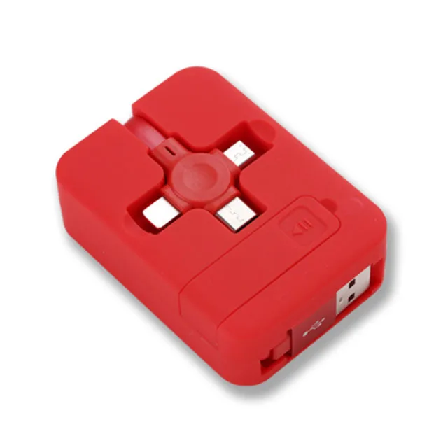 UUTEK UC008 горячая Распродажа популярная Быстрая зарядка квадратная многофункциональная зарядная головка 3 в 1 USB-кабель для передачи данных