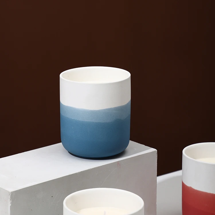 China manufacturer customized ceramic candle holders jars wholesale