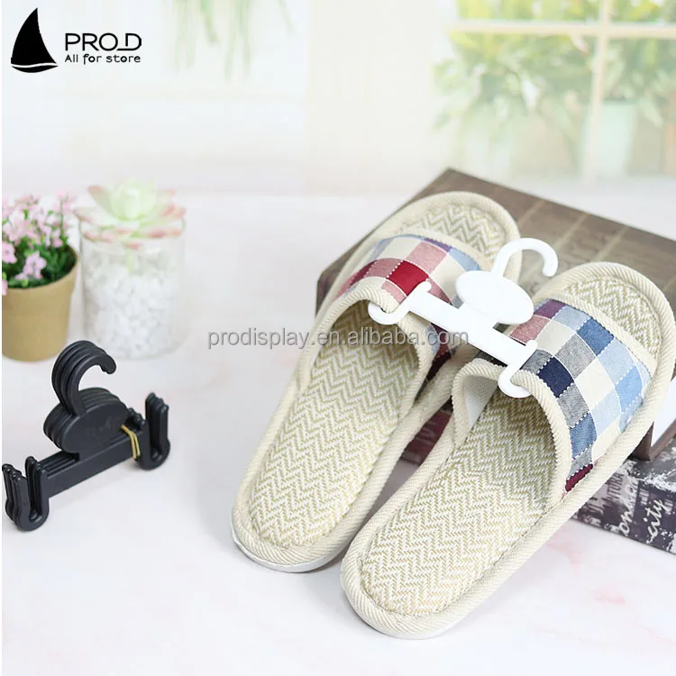 Supermarket slippers flip-flop display hook plastic shoe hangers for shops