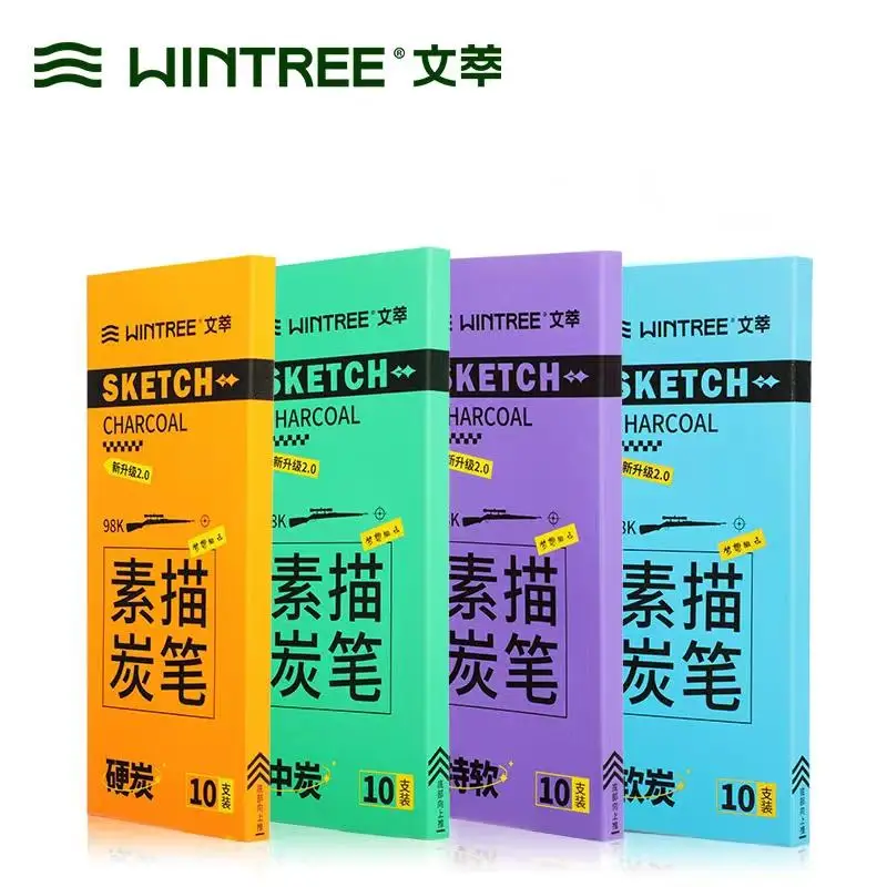 Artist Drawing Sketch Charcoal Graphite Pencils Art Set soft medium hard charcoal pencil