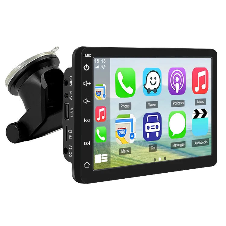 Универсальный apple carplay 7095P 7 дюймов портативный беспроводной mp5 автомобильный медиаплеер
