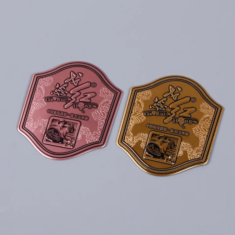 Laxury Metal Perfume Permanent Metal Logo Stickers Packaging Labels For Perfume Bottle