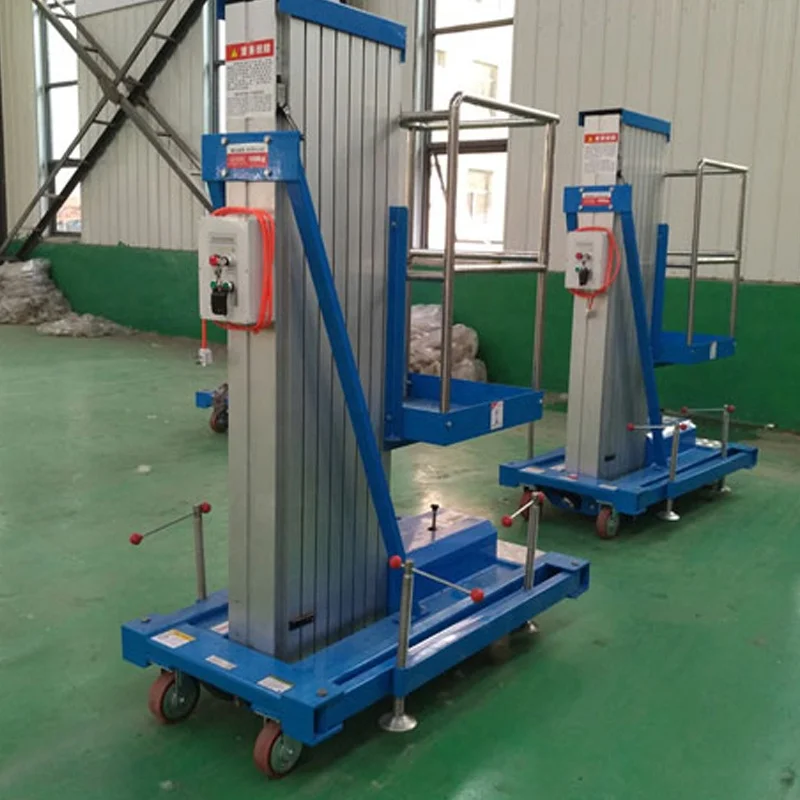 SJL0.2-14 алюминиевый manlift/гидравлический вертикальный подъемик портативный подъемная платформа из алюминиевого сплава