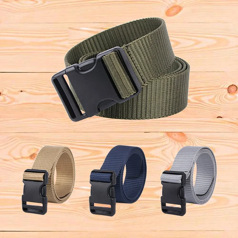 Factory Other Waist Nylon 8281 Belt With Plastic Press Buckle Belt For Mens Manufacture Custom Belt
