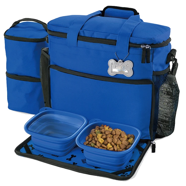 
new design amazon hotsale multifunction dog food carrier pet travel bag 