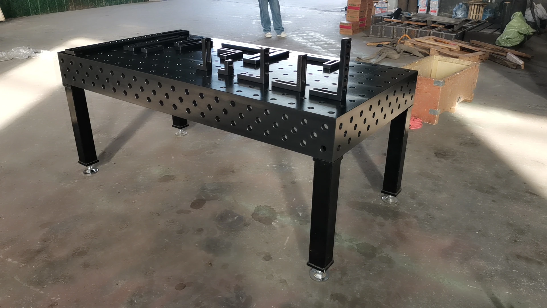 Nitriding/Polishing-Anti-Oxidation 3D Flexible Welding Platform