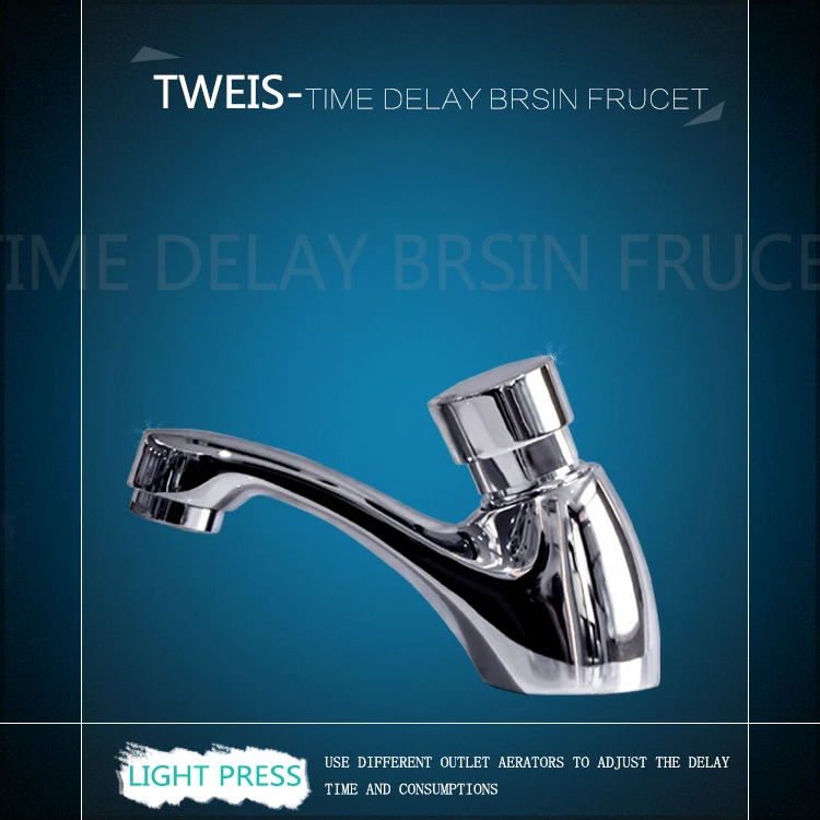 Самозакрывающийся кнопочный кран, смеситель с низким давлением, с задержкой времени, с автоматическим закрытием, для холодной воды