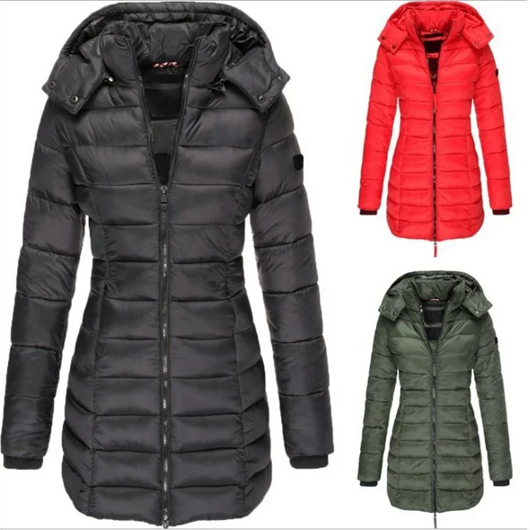 Winter Down Jacket Black for Women Down Jacket with Hood