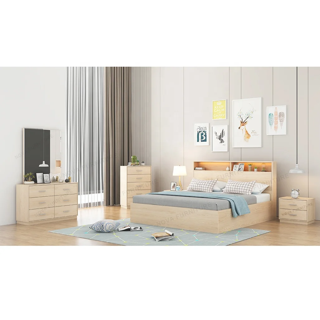 NOVA Classic Bedroom Furniture Gas Lift Storage Bed With End Drawer Base