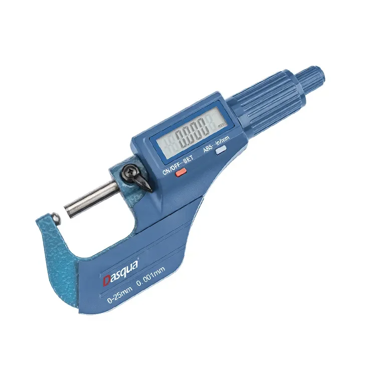 Dasqua High Quality 0-25mm/0-1' Digital Spherical Anvil Tube Micrometer 0.001 Resolution Tube Thickness  Measuring Tool