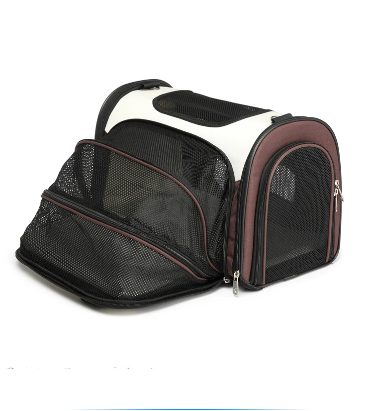 
Expandable Soft Sided Airline Approved Pet Carrier with Padded Insert 