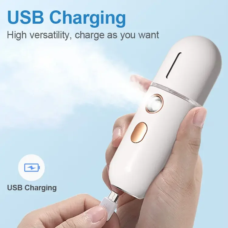 Mini Portable Electric Face Humidifier Facial Nano Mist Spray Machine Nano Mist Sprayer for Moisturizing Skin