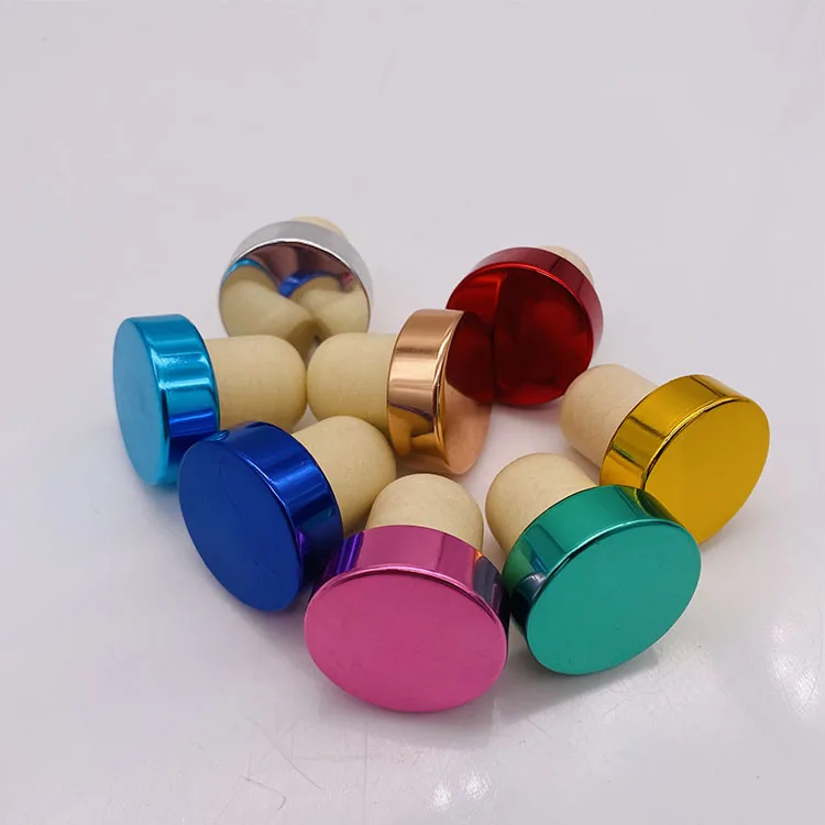 Good Quality Custom Wooden Bottle Cap Oil Stopper Polymer Cap Wine Cork Cap Factory Direct Sale